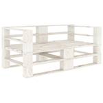 Canapé palette (lot de 2) 3002333-1 Blanc - Bois manufacturé - Bois/Imitation - 140 x 61 x 68 cm