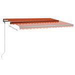 Auvent rétractable 3007209-3 Marron - Orange - Métal - 450 x 300 x 450 cm