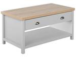 Couchtisch CLIO Braun - Grau - Silber - Holzwerkstoff - 99 x 51 x 55 cm