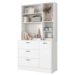 Highboard BuffetZoom Ⅶ Weiß - Holzwerkstoff - Metall - 100 x 180 x 40 cm