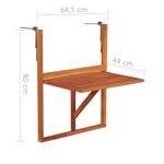 Balkontisch 44118 Braun - Massivholz - Holzart/Dekor - 44 x 80 x 65 cm