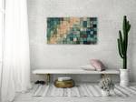 Holzbild Oceanic Colours Blau - Holz teilmassiv - 98 x 55 x 7 cm