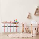 Kommode für Kinder 6 Schubladen Pink - Weiß - Holzwerkstoff - Metall - Textil - 100 x 62 x 41 cm