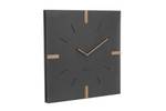 Design Wanduhr THE OPPOSITE. Schwarz - Holzwerkstoff - 46 x 46 x 3 cm