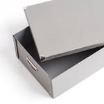 Unterbettbox, Pappe, grau Grau - Papier - 40 x 18 x 55 cm