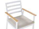 Chaise de jardin CAVOLI Beige - Chêne clair - Blanc