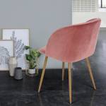 Esszimmerstühle YNEZ ROSE UK 2PCS Pink - Textil - 59 x 82 x 54 cm