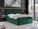 Boxspringbett mit Topper AMILA Grün - Breite: 200 cm - H4