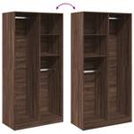 Kleiderschrank 298537-4 Dunkelbraun - Breite: 100 cm