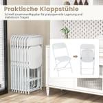 Klappstühle ZB33134IT-6DE(4er Set) Weiß - Metall - 45 x 82 x 48 cm