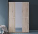 Kleiderschrank Duo Braun - Holzwerkstoff - 135 x 204 x 61 cm