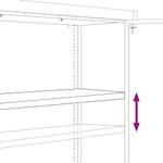 Aktenschrank 299865-2 Anthrazit - Höhe: 180 cm