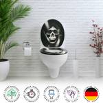 Premium Wc Sitz - Skull Schwarz - Holzwerkstoff - 38 x 5 x 44 cm