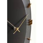 Wanduhr Leonardo Schwarz - Holzwerkstoff - Metall - 49 x 49 x 5 cm