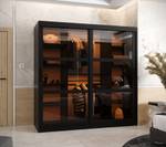 ARMOIRE À PORTES COULISSANTES DOME Largeur : 180 cm - Noir