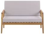 Lounge Set PALLANO 4-tlg Grau - Eiche Hell - Taupe