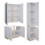 Badmöbel Set Gloria 40889 Braun - Weiß - Holzwerkstoff - 70 x 55 x 34 cm