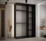 Armoire à portes coulissantes lanko 1 Noir - Blanc - 150 x 45 cm - 3 portes