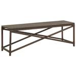 Banc de jardin 3000274 Marron - Métal - Polyrotin - 120 x 43 x 40 cm