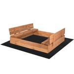 120x120cm Holz-Sandkasten Sitzb盲nken mit