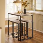 Table + 4 x Tabourets de Bar OGT15-N Bois