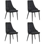 Lot de 4 Chaises SJ.054 Noir - Lot de 4