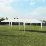 Gartenpavillon Partyzelt 9 x 3m Weiß - Metall - 900 x 260 x 300 cm