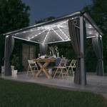 Gartenpavillon 3007849-2 Grau - Metall - Textil - 300 x 270 x 400 cm