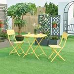 Table de jardin pliante Sande Jaune - 70 x 70 cm