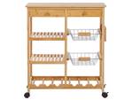 Chariot de cuisine MORINO Marron - Bambou - 67 x 80 x 37 cm