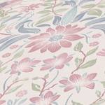 Tapete Floral Creme Blau Rosa Grün Blau - Cremeweiß - Grün - Rosé