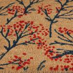 Paillasson coco avec branches Noir - Marron - Rouge - Fibres naturelles - Matière plastique - 60 x 2 x 40 cm