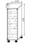 Étagère Valenza Imitation hêtre - Marron châtaignier