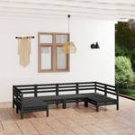 Garten-Lounge-Set Schwarz - Massivholz - Holzart/Dekor - 64 x 63 x 64 cm