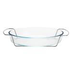 Ovale Backform aus Glas, 37x23cm Glas - 23 x 10 x 37 cm