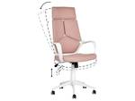 Chaise de bureau DELIGHT Pêche - Rose foncé - Blanc