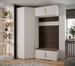 Garderobe Inova 1 Z21 Braun - Gold - Weiß