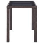 Gartentisch Braun - Metall - Polyrattan - 123 x 74 x 123 cm