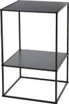 Beistelltisch schwarz mit Holzboden Schwarz - Holzwerkstoff - Metall - 35 x 58 x 35 cm