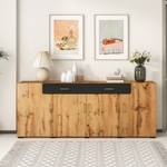 Sideboard NaturⅢ Beige - Holzwerkstoff - Kunststoff - 40 x 80 x 208 cm