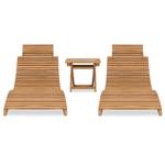 Garten-Lounge-Set (3-teilig 3059960 Braun - Massivholz - Holzart/Dekor - 50 x 55 x 175 cm