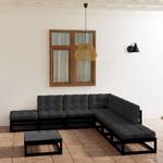 Garten-Lounge-Set (8-teilig) 3009920-2 Anthrazit - Schwarz