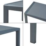 Table basse de jardin Avise Gris - Verre - Métal - 100 x 40 x 60 cm