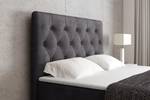 Boxspringbett ROMI Schwarz - Breite: 120 cm - H4