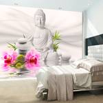 Orchideen und Buddha Fototapete
