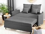 2-Sitzer Sofa HOVIN Schwarz - Grau - Textil - 166 x 84 x 92 cm