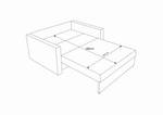 Sofa TWIC Braun - Ecru - Breite: 132 cm