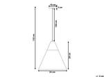 Lampe suspension ALBANO Marron - Blanc - Métal - 25 x 132 x 25 cm