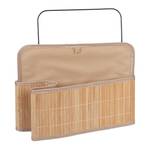 Panier de rangement en bambou  motifs Noir - Blanc crème - Marron clair