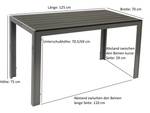 + Tisch 125x70cm, Alu Kunstholz SORANO